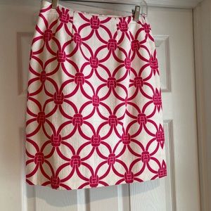 Talbots pink and white skirt size 4